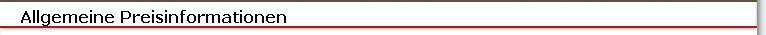 Allgemeine Preisinformationen